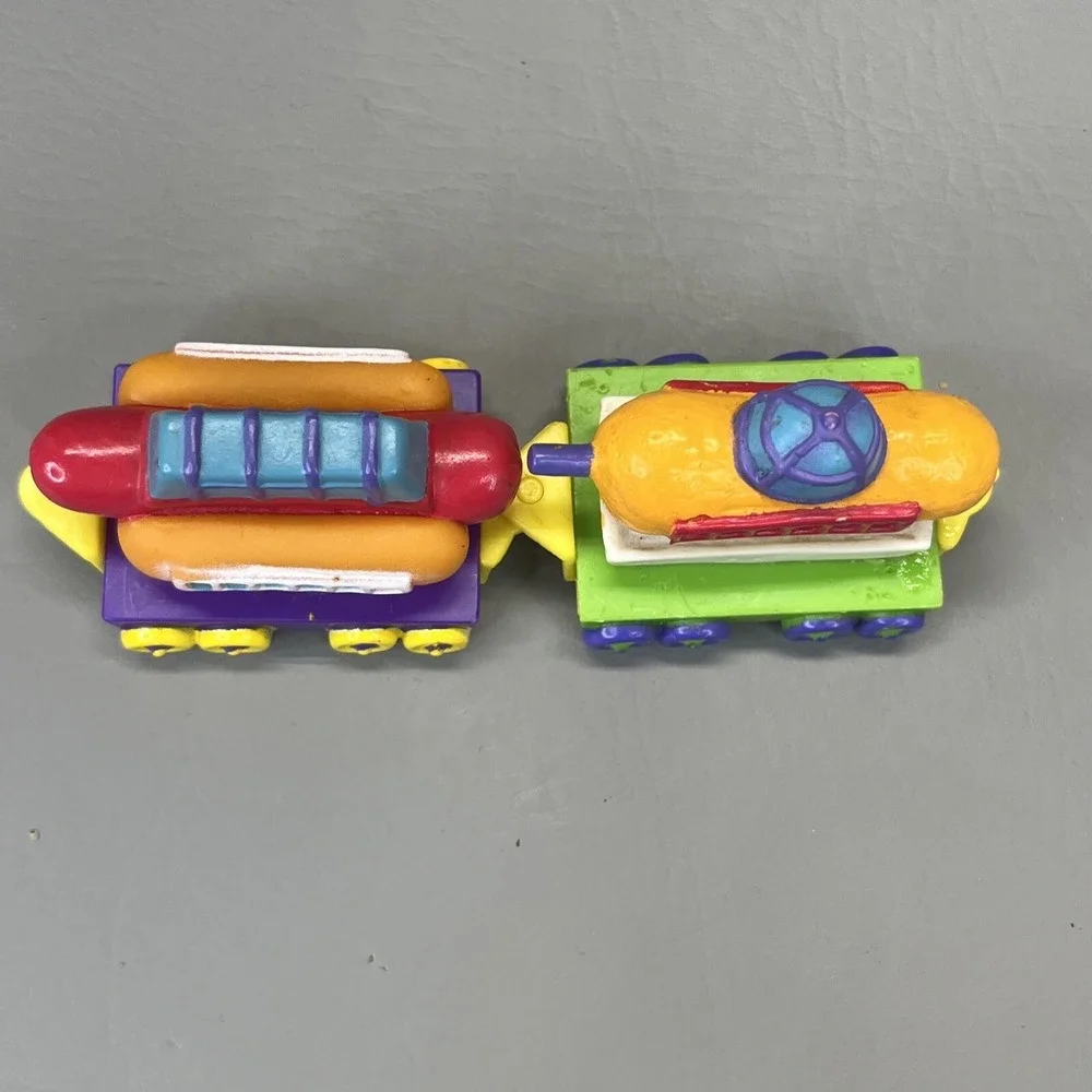 Sonic Drive in 1997 Wacky Pack Toys Chew Chew Train Hotdog Corndog Dr Pepper